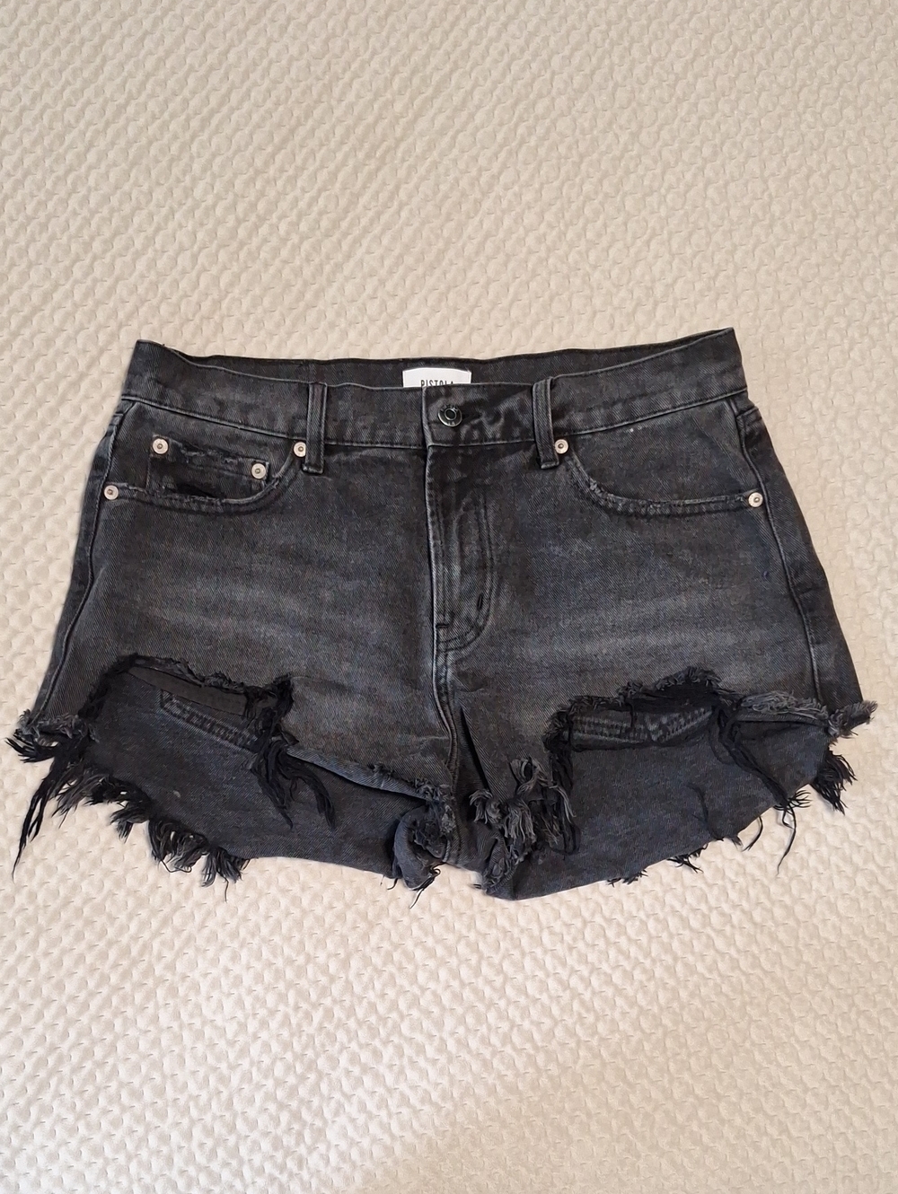 Like New Pistola Nova High Rise Cut Off Shorts | Vintage Black | Size 29